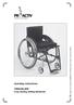 Operating instructions. TRAVELER Easy-running, folding wheelchair