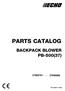 PARTS CATALOG BACKPACK BLOWER PB-500(37) P Kb
