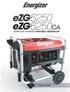 series 2014 Energizer Power Equipment. All Rights Reserved. Licensed by Energizer Corporation, United States of America. EZG6250_UG_EN_0114