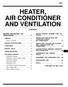 HEATER, AIR CONDITIONER AND VENTILATION