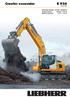 Crawler excavator R 926. Operating Weight: 25,700-28,950 kg Engine Output: 129 kw / 175 hp Bucket Capacity: m³