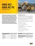 6060 AC/ 6060 AC FS. Hydraulic Shovel. Operating Specifications. Electric Motor Standard Bucket Capacity AC/6060 AC FS Features
