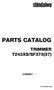 PARTS CATALOG TRIMMER T243XS/SF375(37) P Db