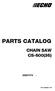 PARTS CATALOG CHAIN SAW CS-600(36)