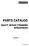 PARTS CATALOG SHAFT HEDGE TRIMMER AHS243S(37) P Db