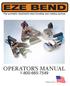 The portable, hand-held rebar bending and cutting system. OPERATOR S MANUAL Made in U.S.A.