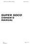 SUPER SOCO OWNER'S MANUAL