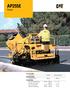 AP255E Cat C2.2 Engine Operating Weight Paving Widths