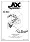 AD-830. Parts Manual thru 1997