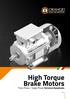 High Torque Brake Motors Three Phase - Single Phase Technical Datasheets