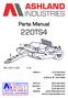 Parts Manual 220TS4 WG-220T PH: