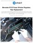 Mercedes W123 Power Window Regulator, Rear Replacement