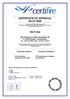 CERTIFICATE OF APPROVAL No CF 5069 HILTI AG