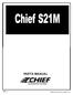 Chief S21M PARTS MANUAL Chief Automotive Systems, Inc.
