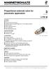 Proportional solenoid valve for pneumatic application V PR M