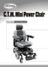 C.T.M. Mini Power Chair. HS-2850 User's Manual