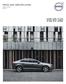 PRICE AND SPECIFICATION Model Year 2018 Edition 2 VOLVO S60