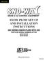 SNOW PLOW SET UP AND INSTALLATION INSTRUCTIONS