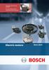 Content. 2 Unlimited service - Bosch electric motors. 4 Parameter explanation. 10 D.C. motors with transmission. 40 WDD - Direct drive