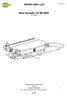 SPARE PART LIST. Maxi Spreader for MF 9895 p/n 13692