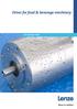 Drives for food & beverage machinery. Low and high aseptic. Lenze. ideas in motion