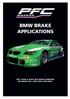 BMW BRAKE APPLICATIONS