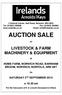 2 Harford Centre, Hall Road, Norwich, NR4 6DG Tel: (01603) Fax: (01603) AUCTION SALE LIVESTOCK & FARM MACHINERY & EQUIPMENT