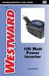 Operating Instructions & Parts Manual. 100 Watt Power Inverter. Model 54DC41A