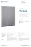 Vertical. bandalux.com. contract.bandalux.com. Vertical blind. 180º sunlight management with two movements: Open or close, and position.