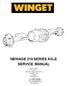 NEWAGE 210 SERIES AXLE SERVICE MANUAL