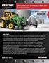 THE NORDIC SPIRIT OF INNOVATION SNOWBLOWER W/HYDRAULIC POWER UNIT OUR STORY... TRACTOR ATTACHMENT