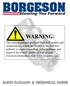 BORGESON WARNING: Steering You Forward PARTS CATALOG & TECHNICAL GUIDE