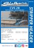 STRIPPER HEADER CVS 28 PARTS MANUAL & ONWARDS.   MAN-01482