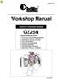 Workshop Manual. GZ25N Applicable Model Name: