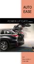 AUTO EASE POWER LIFTGATE MANUAL FOR TESLA MODEL S TL