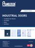 INDUSTRIAL DOORS COLDROOM AND FREEZER GAS-PROOF SWING UNIVERSAL.   TECHNICAL CATALOG. version