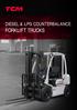 Diesel & lpg CounterbalanCe FoRkliFt trucks
