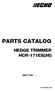 PARTS CATALOG HEDGE TRIMMER HCR-171ES(36)