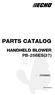 PARTS CATALOG HANDHELD BLOWER PB-255ES(37) PB-255ES(37)