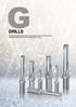 DRILLS. Technical Information for Drills. Solid Drills. Indexable Drills. Reamer. G02 KRLOY Drills G04 Available Insert