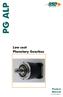 PG ALP. Low cost Planetary Gearbox. Product Manual E-V0505.doc