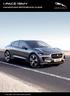 I-PACE 19MY HANDOVER REFERENCE GUIDE