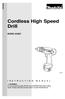 Cordless High Speed Drill
