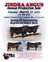 JINDRA ANGUS. Annual Production Sale. Tuesday, March 17, :00 PM (CST) Selling 80 Outstanding Registered Angus Bulls
