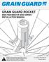 GRAIN GUARD ROCKET 6000/7000/8000/CR 8000 SERIES INSTALLATION MANUAL