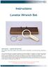 Instructions. Lunette Wrench Set