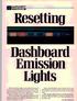 Dashboard. Lights. Emission. Resetting IIV/II