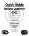 Quick Guide. Unipro Laptimer Version September Go faster faster. UNIPRO ApS
