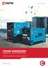 POWER GENERATORS POWER GENERATORS AIRMAN KVA PRIME RATED PRECISION ENGINEERED JAPANESE RELIABILITY COMPLETE AIR & POWER SOLUTIONS