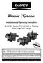 Installation and Operating Instructions. WHISPER Series, TYPHOON C & T-Series Swimming Pool Pumps